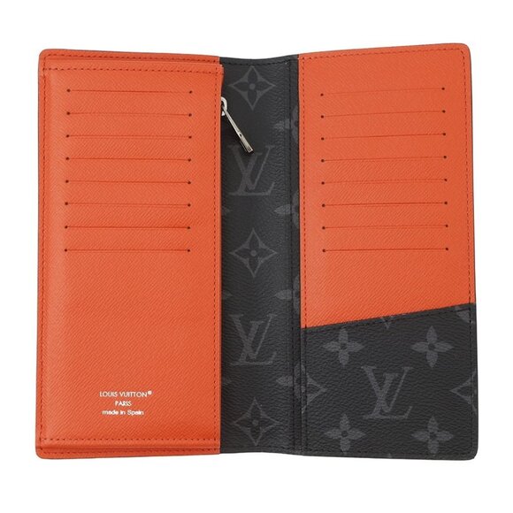 LOUIS VUITTON Portefeuille Brazza Monogram Eclipse Sunrise Orange M25846 - Picture 4 of 5